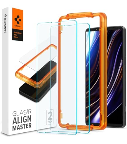 Amazon | Spigen AlignMaster 全面保護 ガラスフィルム Sony Xperia 1